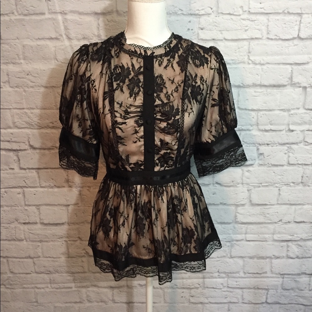 Champagne lace top